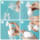 4pcs mousse foaming bottle plastic frosted small bubble dispenser 8