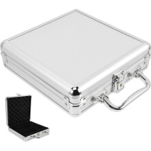 alloy poker chip case large capacity carrier with card storage