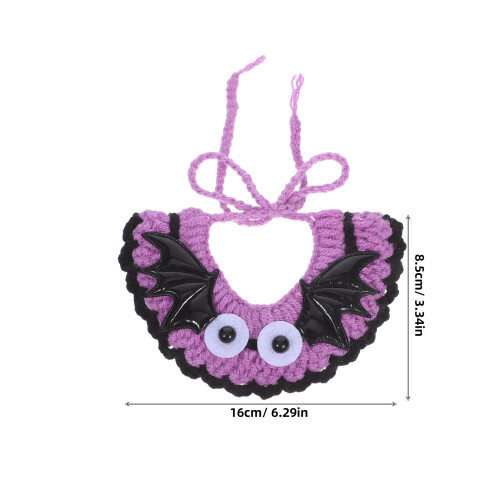 Halloween Cat Collar Scarf: Adjustable 9-14cm Pet Bib, Soft 2