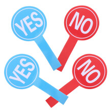 4pcs portable yes no paddle voting boards for classroom use