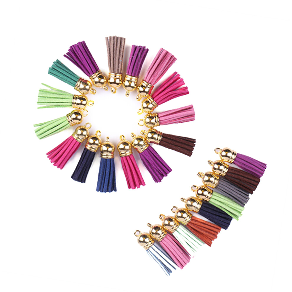 100Pcs 4Cm Suede Tassel Straps For Keychain Diy Charms 3261586665725