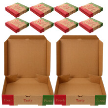 10pcs 8in thick paper pizza boxes for takeout carryout