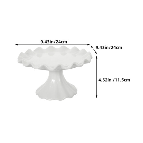 Ceramic Cake Stand High-Foot Dessert Display Plate 2