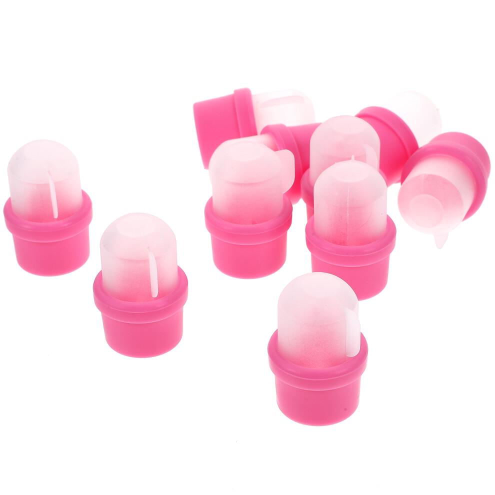 Vaguelly Pink 20Pcs Nail Polish Removal Covers For Fingernail Soak-Off Manicure