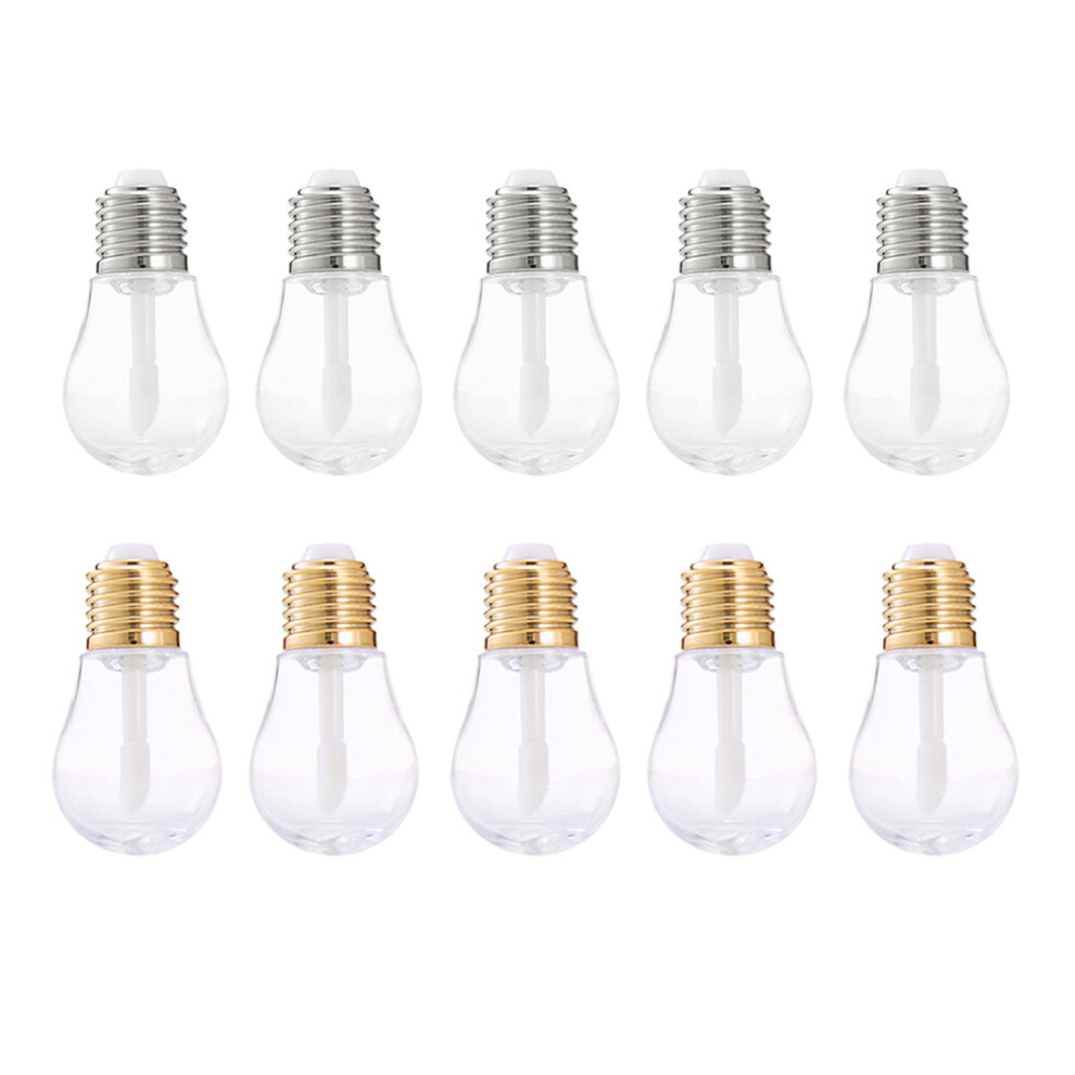 Vaguelly 10Pcs Empty Bulb Shaped Lip Gloss Tubes Mini Lip Balm Container
