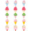 15pcs replaceable push pins ice cream shape thumbtacks map supply 5