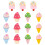 15pcs replaceable push pins ice cream shape thumbtacks map supply 8