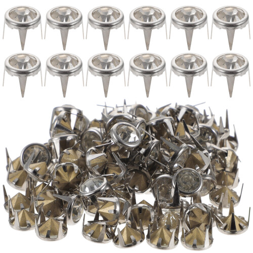 100pcs crystal claw rivets rhinestone nail studs decorative 1