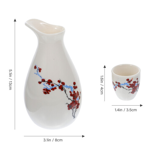 1 Set Ceramic Wine Pot with Small Cups 2