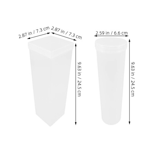 3pcs Clear Cylinder Cookie Holder Airtight Biscuit Storage Jar 1