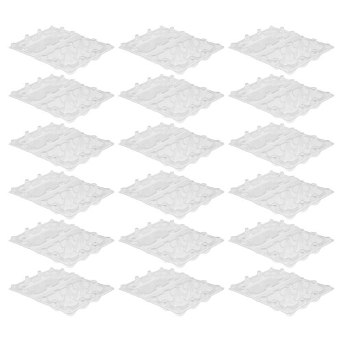 50pcs transparent plastic quail egg boxes reusable packaging cases