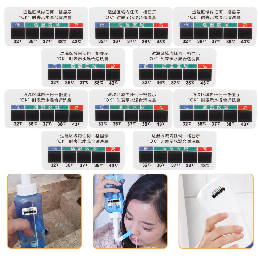 Happyyami 40Pcs Adhesive Temperature Measuring Strips For Nose Cleaning Solution
