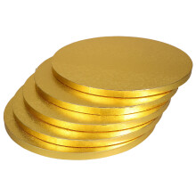 5pcs 10 inch round gold cake boards for mousse cupcake base dessert party