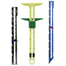 Sewing Gauge 5-In-1 Metal Sliding Ruler 3-Piece Set For Quilting Fabric Knitting Hemming DIY Crafts