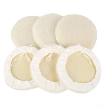 6Pcs 6inch Lambs Wool Buffing Wheel Pads For Polishing Automotive And Marine Surfaces Car Boat Polishing Pad Set