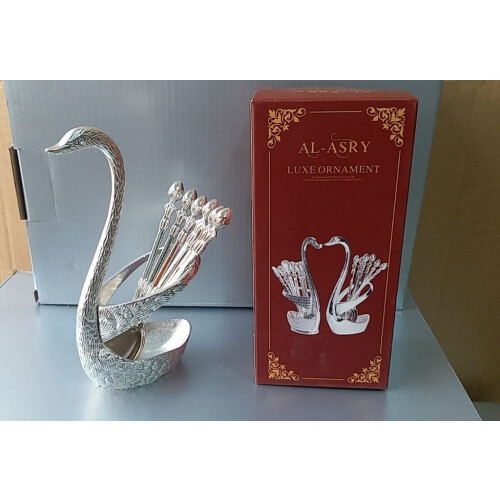 Silver Space Swan Design German Spoon Set