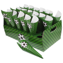 30Stk Grüne Papierkegel Für Party Snacks Sport Themed Food Halter