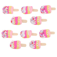 20 stk mini eis cabochons aus polymer ton für diy scrapbooking deko