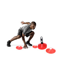 26-teiliges fußball-trainingsset mit schild, teller, hütchen, tabletts