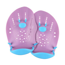 Swim Training Paddles Soft Silicone Ergonomic Design For Adults And Kids Reduced Drag Webbed Gloves Purple Adult Model