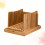 bamboo bread cutting board with slicing guide for home use light brown 6