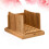 bamboo bread cutting board with slicing guide for home use light brown 2