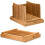 bamboo bread cutting board with slicing guide for home use light brown 10