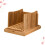 bamboo bread cutting board with slicing guide for home use light brown 7