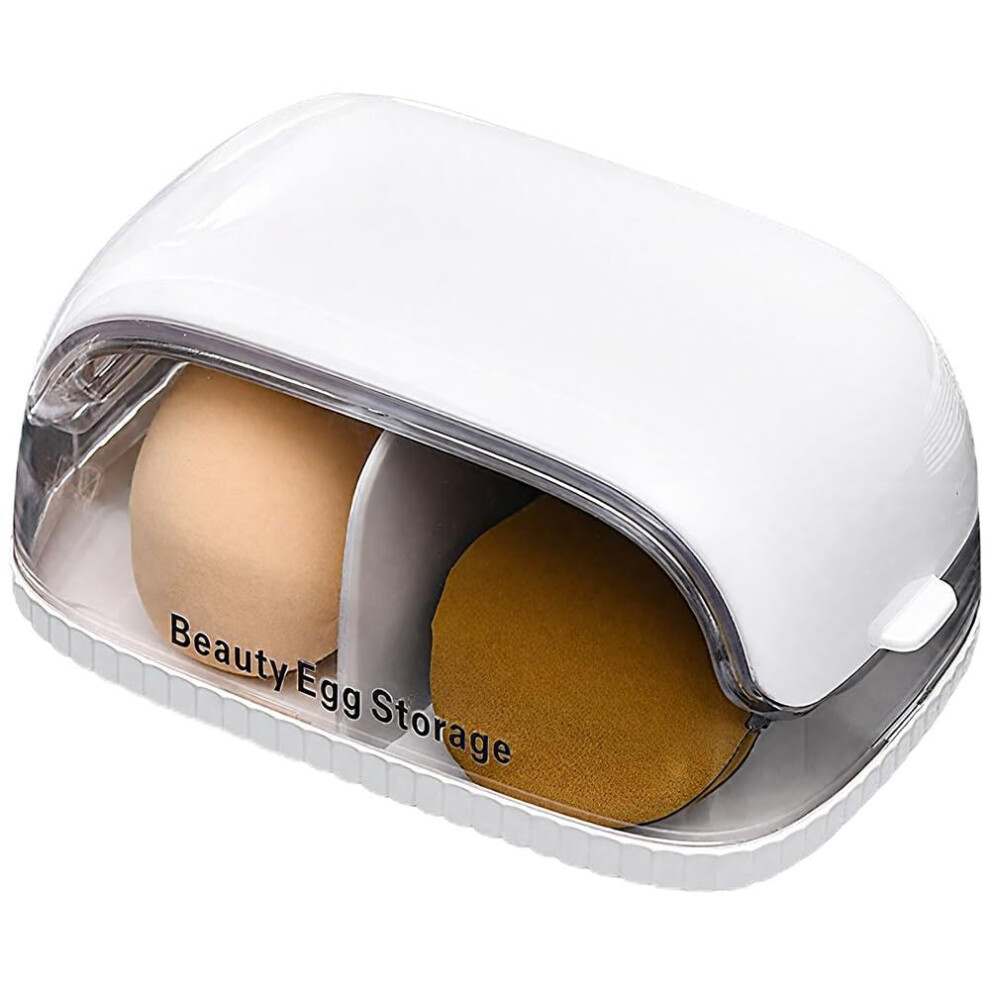 Makeup Sponge Holder With Lid, Transparent Beauty Blender Organizer, Makeup Brush Holder, Wet And Dry Storage For Vanity