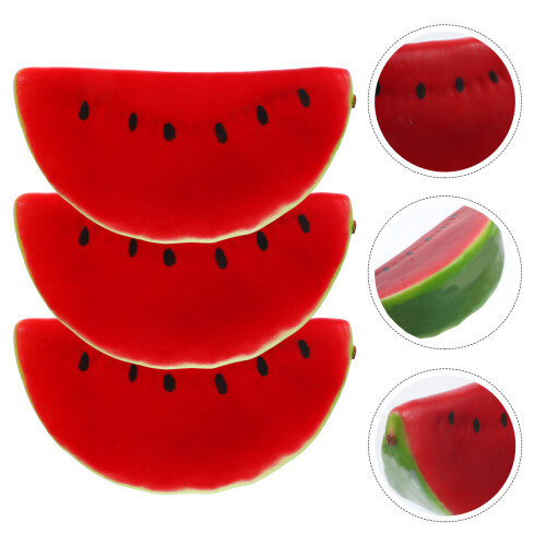 3 pcs artificial watermelon slice model photo props 1