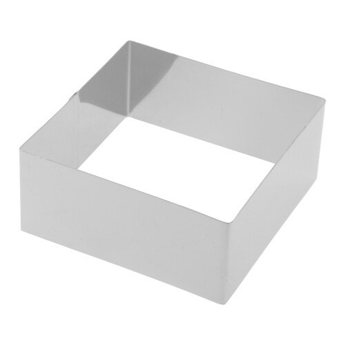 square mousse cake ring stainless steel baking mould tool silver