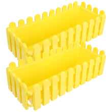 2 pcs rectangular flower window box planter fence container
