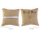 Mr & Mrs Jute Wedding Ring Pillow 3