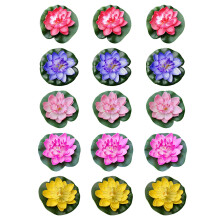 60 Pcs Artificial Floating Lotus Pond Garden Decor