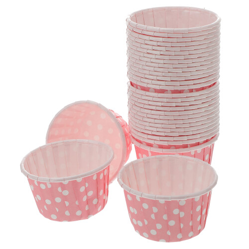 50pcs paper dessert for ice cream, pink