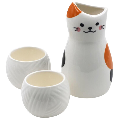 1 Set Ceramic Sake Cup and Wine Pot Japanese Style