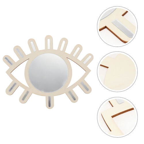 1pc shape wall mirror for decor photography prop khaki 2