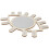 1pc shape wall mirror for decor photography prop khaki 4