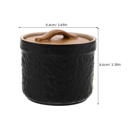 300ml Ceramic Stew Pot with Lid for Soup and Steaming 1