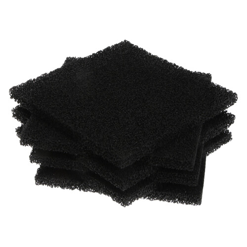 6 pcs charcoal filter pads for trash cans, odor elimination, black