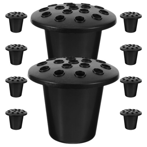 40 Pcs Plastic Cemetery Vase 16-Hole Flower Container Holder 2