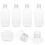 6pcs Empty Clear Juice Bottles for Homemade Beverages 6