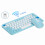 Wireless 2.4G Keyboard Mouse Set, Blue, 78 Keys, 10m Range 3