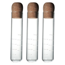3Pcs Glass Tea Leaf Infuser Test Tube Design for Home and Office Use