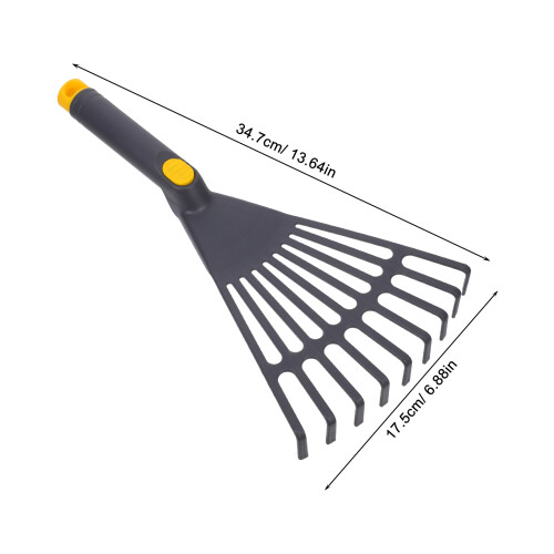 2pcs Hand Rake 6.88" Wide 13.64" Long Plastic Gardening Tool 2