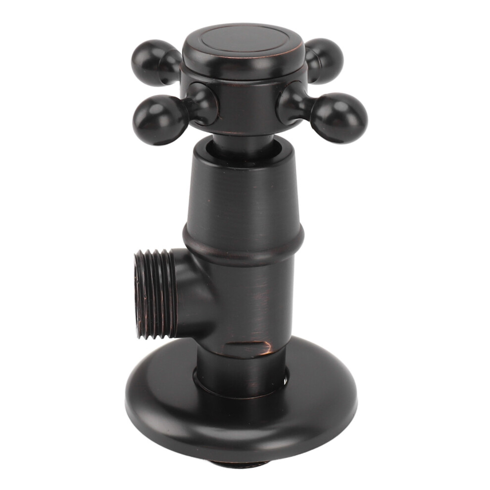 Solid Brass Triangle Water Valve Cold Hot Water Shut Off Valve Black Thickened 7891351542133