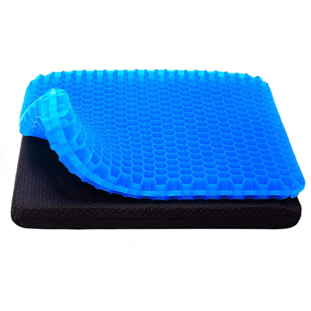 Gel Seat Cushion Sitter Honeycomb Coccyx Pad With Cloth Cover For Car Office Home Wheelchair And Gaming Chair 42X36cm 9084446043112