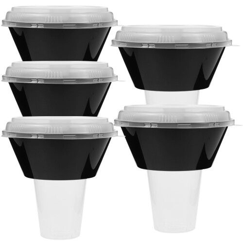 5 getränkebecher, lebensmittelschalen, snackzubehör