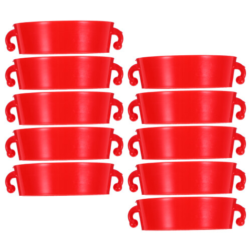 10Pcs Red Chain Connectors for Traffic Cone Barrier Hooks