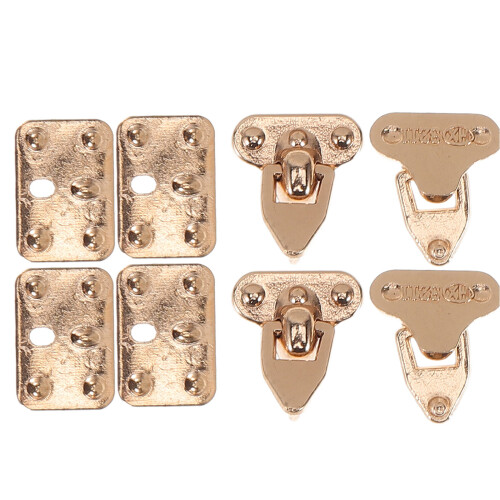 4Sets Compacte Gouden Mini Sluitingen Voor Reissieraden En